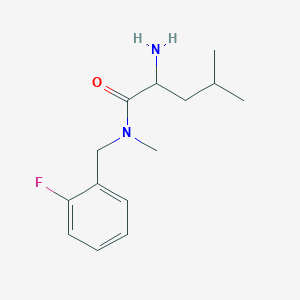 molecular formula C14H21FN2O B15275813 2-amino-N-[(2-fluorophenyl)methyl]-N,4-dimethylpentanamide 