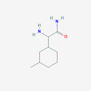 molecular formula C9H18N2O B15275846 2-Amino-2-(3-methylcyclohexyl)acetamide 