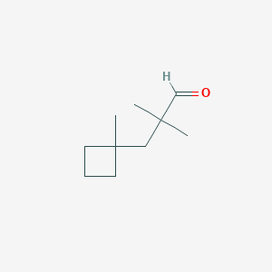 molecular formula C10H18O B15275858 2,2-Dimethyl-3-(1-methylcyclobutyl)propanal 