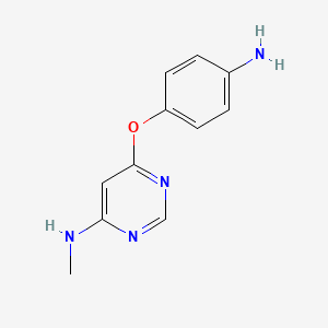 molecular formula C11H12N4O B1527587 6-(4-氨基苯氧基)-N-甲基嘧啶-4-胺 CAS No. 630125-99-4