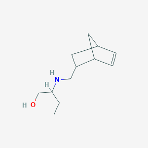 molecular formula C12H21NO B15275874 2-({Bicyclo[2.2.1]hept-5-en-2-ylmethyl}amino)butan-1-ol 