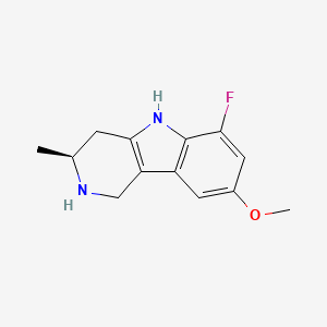 molecular formula C13H15FN2O B15275880 (S)-6-Fluoro-8-methoxy-3-methyl-2,3,4,5-tetrahydro-1H-pyrido[4,3-b]indole 