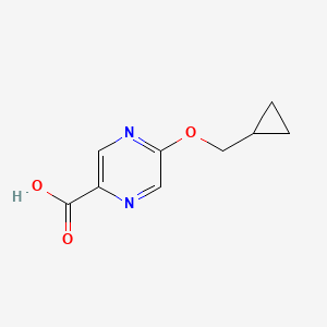 molecular formula C9H10N2O3 B1527591 5-(环丙基甲氧基)吡嗪-2-甲酸 CAS No. 1286777-19-2