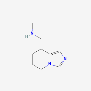 molecular formula C9H15N3 B15275915 ({5H,6H,7H,8H-imidazo[1,5-a]pyridin-8-yl}methyl)(methyl)amine 