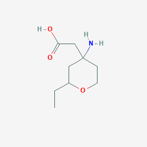 2-(4-Amino-2-ethyloxan-4-yl)acetic acid