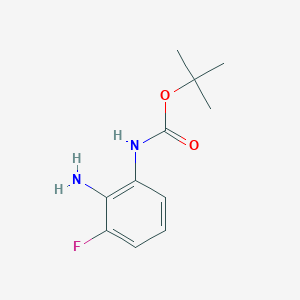 molecular formula C11H15FN2O2 B1527595 叔丁基（2-氨基-3-氟苯基）氨基甲酸酯 CAS No. 954238-78-9