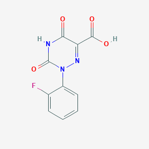 molecular formula C10H6FN3O4 B15275961 2-(2-Fluorophenyl)-3,5-dioxo-2,3,4,5-tetrahydro-1,2,4-triazine-6-carboxylic acid 