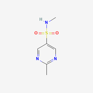 molecular formula C6H9N3O2S B15275978 N,2-Dimethylpyrimidine-5-sulfonamide 