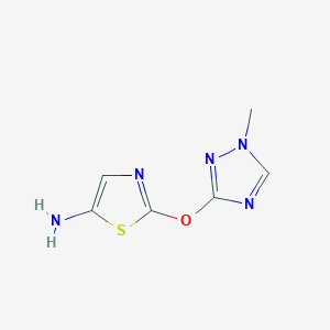 molecular formula C6H7N5OS B15276008 2-[(1-Methyl-1H-1,2,4-triazol-3-yl)oxy]-1,3-thiazol-5-amine 