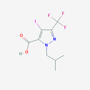 4-iodo-1-isobutyl-3-(trifluoromethyl)-1H-pyrazole-5-carboxylic acid