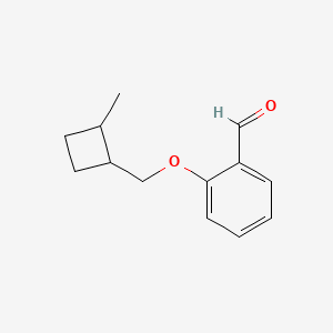 molecular formula C13H16O2 B15276052 2-((2-Methylcyclobutyl)methoxy)benzaldehyde 