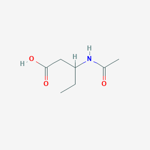 molecular formula C7H13NO3 B15276059 3-Acetamidopentanoic acid 