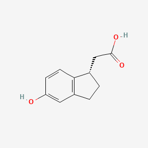 (S)-2-(5-Hydroxy-2,3-dihydro-1H-inden-1-yl)acetic acid