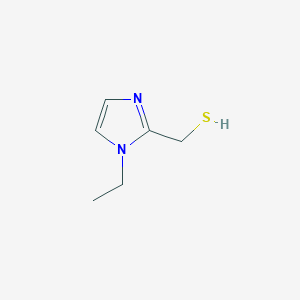 molecular formula C6H10N2S B15276071 (1-ethyl-1H-imidazol-2-yl)methanethiol 