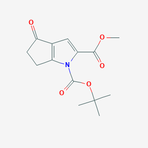 1-tert-butyl 2-methyl 4-oxo-5,6-dihydrocyclopenta[b]pyrrole-1,2(4H)-dicarboxylate