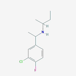 molecular formula C12H17ClFN B15276093 (Butan-2-yl)[1-(3-chloro-4-fluorophenyl)ethyl]amine 