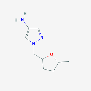 1-[(5-Methyloxolan-2-yl)methyl]-1H-pyrazol-4-amine