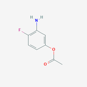 molecular formula C8H8FNO2 B1527610 3-Amino-4-fluorophenyl acetate CAS No. 196610-38-5