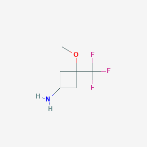 3-Methoxy-3-(trifluoromethyl)cyclobutan-1-amine