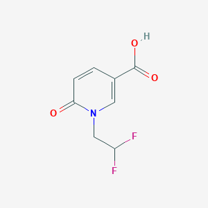 molecular formula C8H7F2NO3 B15276138 1-(2,2-Difluoroethyl)-6-oxo-1,6-dihydropyridine-3-carboxylic acid CAS No. 677762-03-7