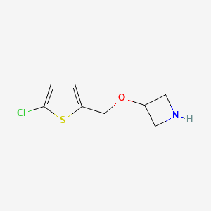 molecular formula C8H10ClNOS B15276150 3-[(5-Chlorothiophen-2-yl)methoxy]azetidine 