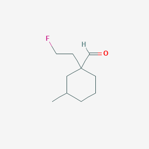 1-(2-Fluoroethyl)-3-methylcyclohexane-1-carbaldehyde