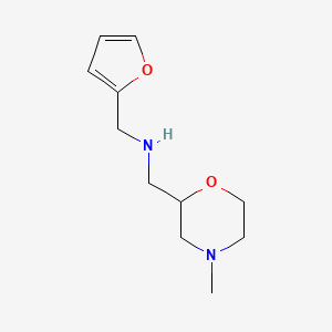 molecular formula C11H18N2O2 B15276175 (Furan-2-ylmethyl)[(4-methylmorpholin-2-yl)methyl]amine 