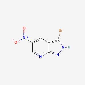 molecular formula C6H3BrN4O2 B1527620 3-Bromo-5-nitro-1H-pyrazolo[3,4-b]pyridine CAS No. 1186608-83-2