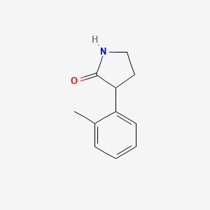 molecular formula C11H13NO B15276228 3-(2-Methylphenyl)pyrrolidin-2-one 