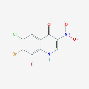 7-Bromo-6-chloro-8-fluoro-3-nitroquinolin-4(1H)-one