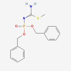 molecular formula C16H19N2O3PS B1527625 氨基甲硫酸，[双(苯甲氧基)膦酰基]，甲酯 (9CI) CAS No. 50725-10-5