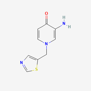 molecular formula C9H9N3OS B15276266 3-Amino-1-(1,3-thiazol-5-ylmethyl)-1,4-dihydropyridin-4-one 