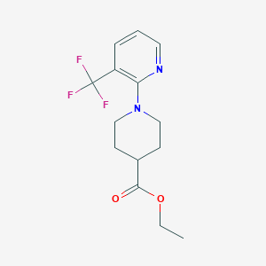 molecular formula C14H17F3N2O2 B1527628 Ethyl 1-[3-(trifluoromethyl)pyridin-2-yl]piperidine-4-carboxylate CAS No. 801306-50-3