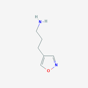 molecular formula C6H10N2O B15276283 3-(1,2-Oxazol-4-yl)propan-1-amine 