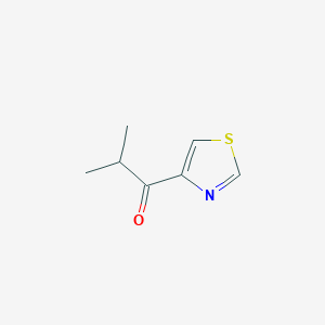 molecular formula C7H9NOS B15276292 2-Methyl-1-(1,3-thiazol-4-yl)propan-1-one 