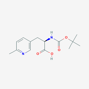 molecular formula C14H20N2O4 B15276296 (R)-2-((tert-Butoxycarbonyl)amino)-3-(6-methylpyridin-3-yl)propanoic acid 