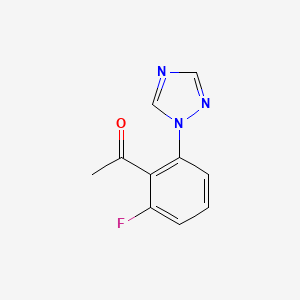 1-[2-Fluoro-6-(1H-1,2,4-triazol-1-YL)phenyl]ethan-1-one