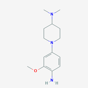 molecular formula C14H23N3O B1527632 1-(4-氨基-3-甲氧基苯基)-N,N-二甲基哌啶-4-胺 CAS No. 1089279-91-3