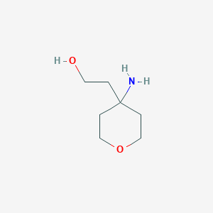 molecular formula C7H15NO2 B15276332 2-(4-Aminooxan-4-yl)ethan-1-ol CAS No. 1394042-05-7