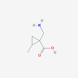 molecular formula C6H11NO2 B15276365 1-(Aminomethyl)-2-methylcyclopropane-1-carboxylic acid 