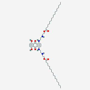 molecular formula C58H96N4O8 B15276387 ((((5,8-Dihydroxy-9,10-dioxo-9,10-dihydroanthracene-1,4-diyl)bis(azanediyl))bis(ethane-2,1-diyl))bis(azanediyl))bis(ethane-2,1-diyl) distearate 