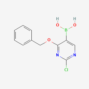 molecular formula C11H10BClN2O3 B1527639 (4-(Benzyloxy)-2-chloropyrimidin-5-yl)boronic acid CAS No. 2121513-94-6