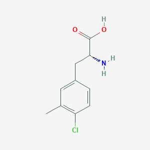 molecular formula C10H12ClNO2 B15276410 (2R)-2-Amino-3-(4-chloro-3-methylphenyl)propanoic acid 