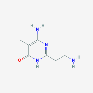 molecular formula C7H12N4O B15276455 6-Amino-2-(2-aminoethyl)-5-methyl-3,4-dihydropyrimidin-4-one 