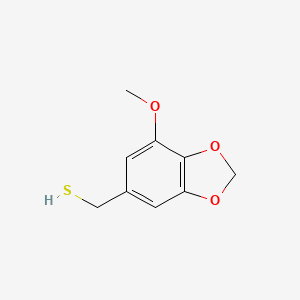 molecular formula C9H10O3S B15276456 (7-methoxy-2H-1,3-benzodioxol-5-yl)methanethiol 