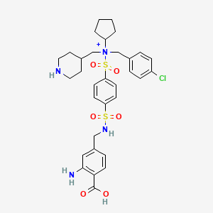 2-Amino-4-(((4-(((4-chlorobenzyl)(cyclopentyl)(piperidin-4-ylmethyl)-l4-azanyl)sulfonyl)phenyl)sulfonamido)methyl)benzoic acid