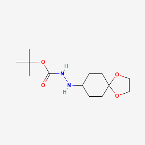 molecular formula C13H24N2O4 B1527654 叔丁基 2-(1,4-二氧杂螺[4.5]癸-8-基)肼甲酸酯 CAS No. 1144080-27-2