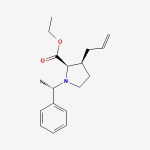 Ethyl (2R,3S)-3-allyl-1-((S)-1-phenylethyl)pyrrolidine-2-carboxylate