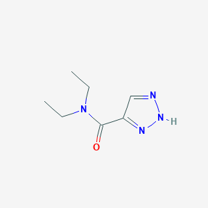 molecular formula C7H12N4O B15276559 Diethyl-1H-1,2,3-triazole-4-carboxamide 