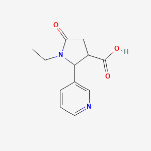 1-Ethyl-5-oxo-2-(pyridin-3-yl)pyrrolidine-3-carboxylic acid